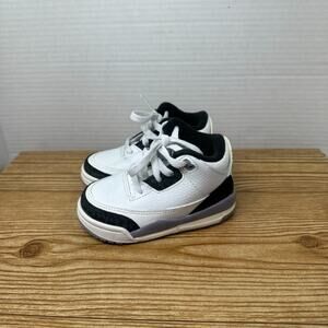 Nike Air Jordan Retro 3 Toddler Cement Grey size 5C DM0968-106 Sneakers Shoes